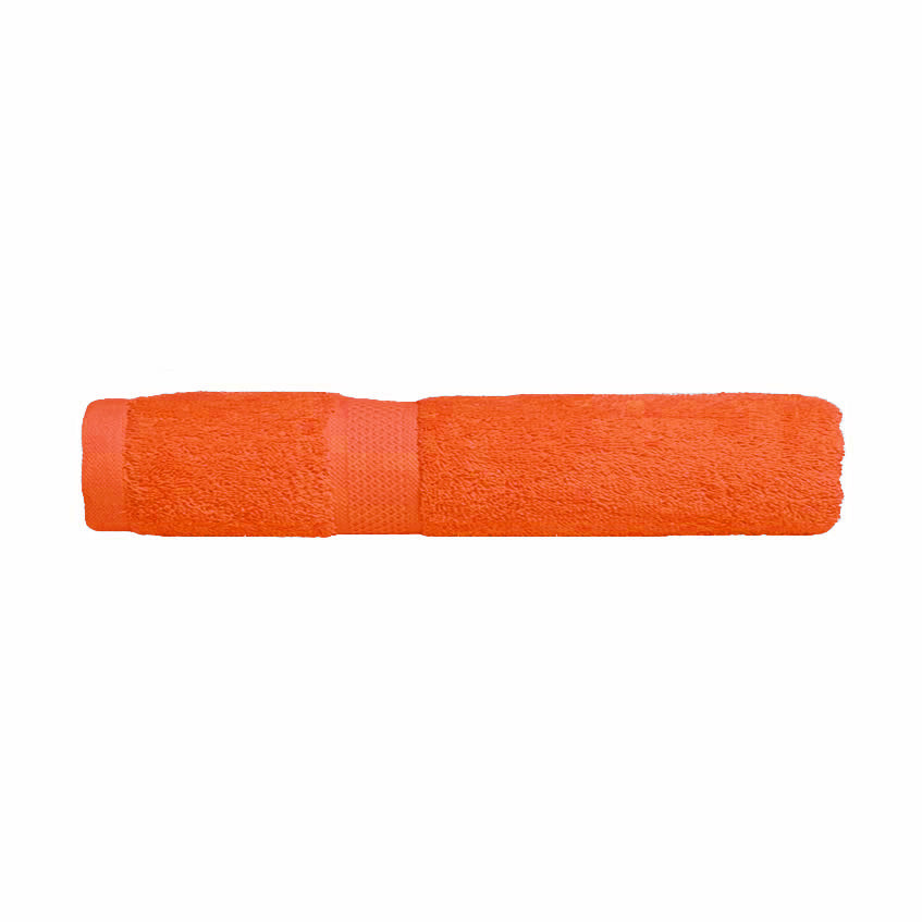 Luxurious 100% Combed Cotton Orange Hand Towel for Bathroom Refresh