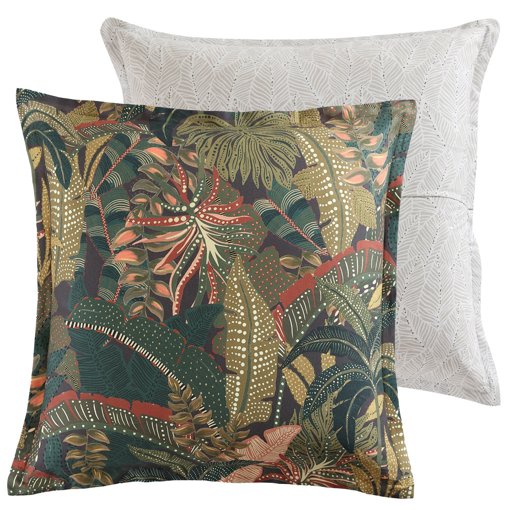 Zawadi European-Style Green Pillowcase for a Tropical Vibe in Australian Decor