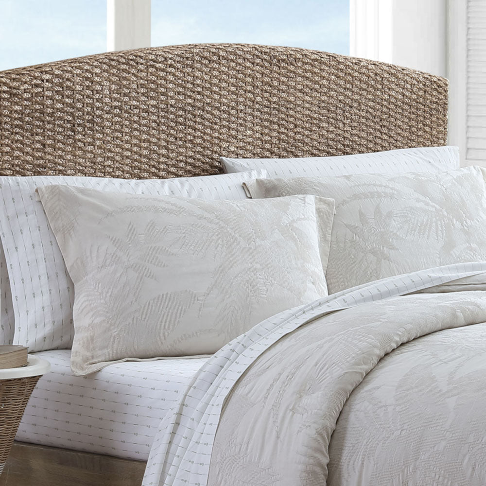 Queen-Size Tommy Bahama Abalone Linen Quilt Cover Set for a Relaxing Bedroom