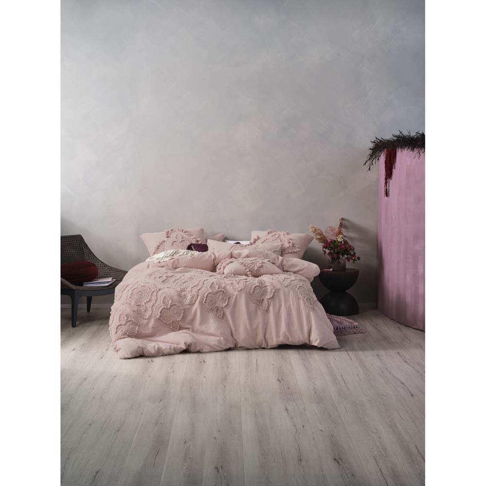 Linen House Alli Vintage Mauve Queen - Sized Quilt Cover Set for Trans - Seasonal Use