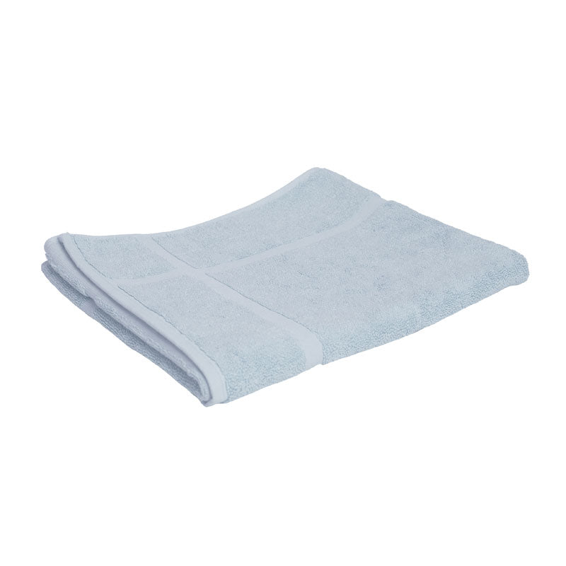 Soft and Absorbent 100% Cotton Baby Blue Bath Towels and Mat