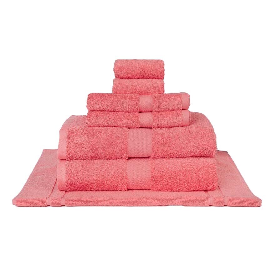Luxurious 100% Combed Cotton 7-piece Bath Sheet Set with Bold Hues