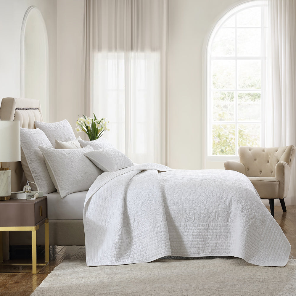Aerin Luxury Ivory Bedspread for Queen or King Size Bed in Private Collection