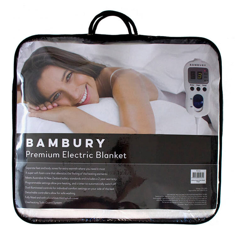 Bambury's Luxury Long Single Right-Side Premium Electric Blanket