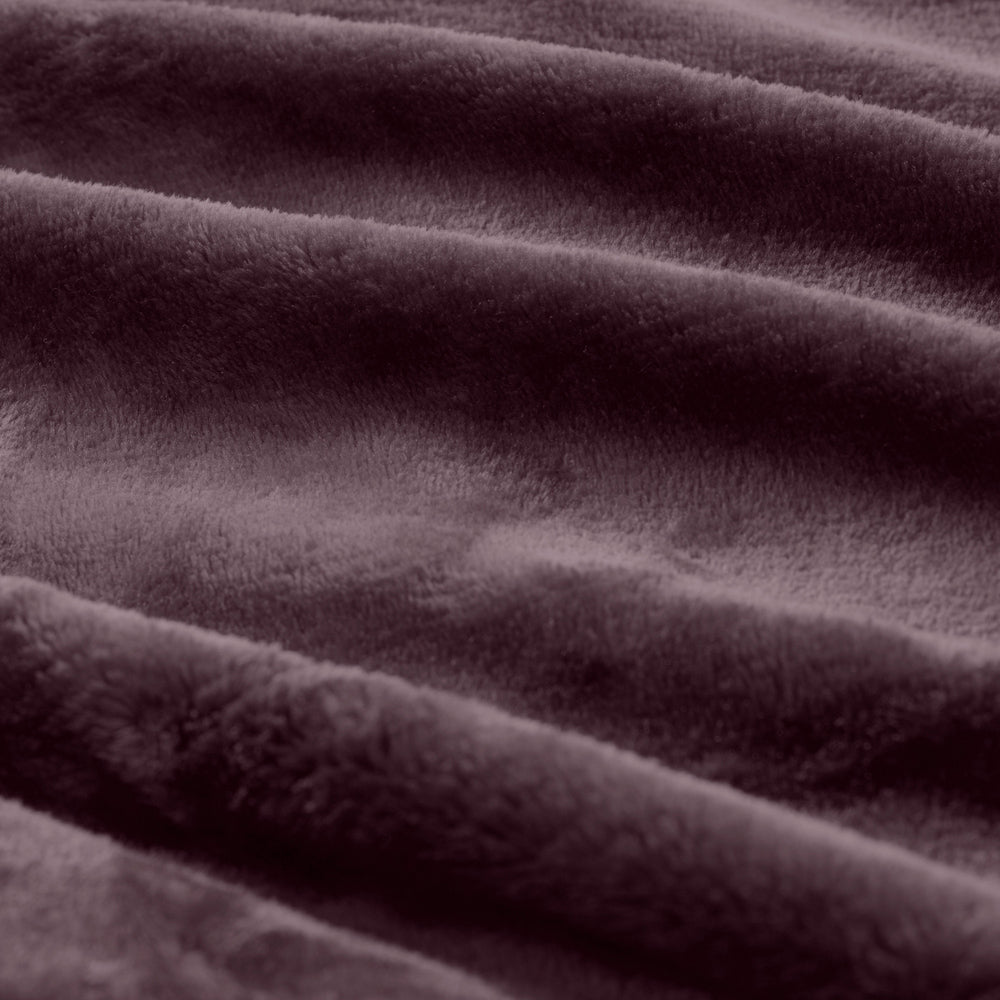 Aubergine Lucia Super-Soft Plush Blanket for Queen Bed