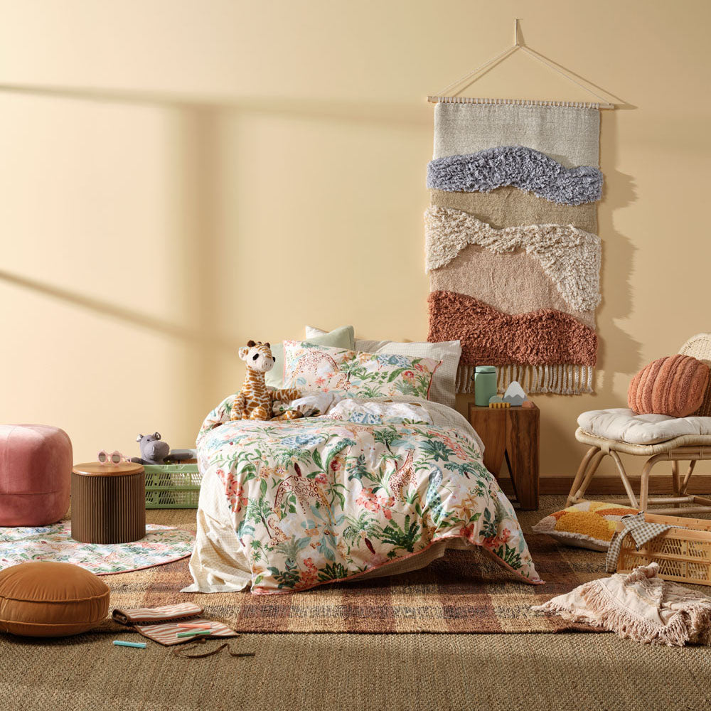 Linen House Kids Queen - Sized Gentle Giants Reversible Multi Quilt Cover Set