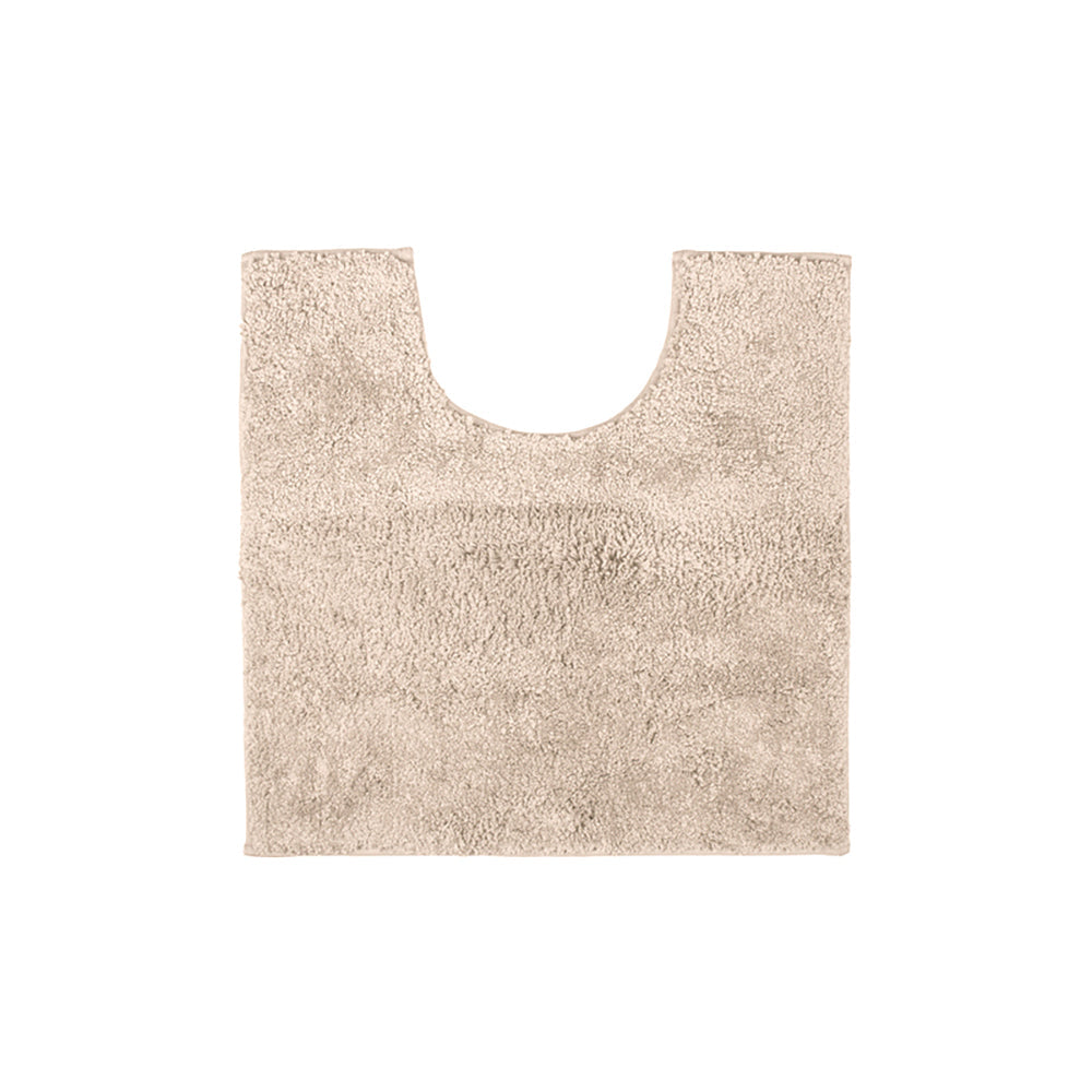 Luxurious Microplush Buff Contour-Style Bathroom Bath Mat