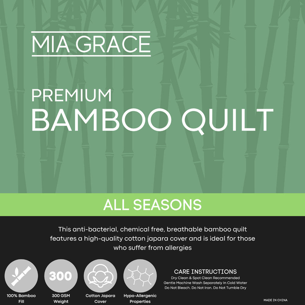 High - Quality Premium 300GSM Bamboo All - Seasons Quilt (Doona) for Single Beds