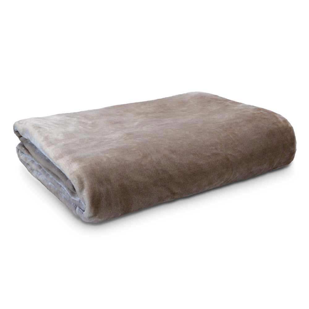Lucia Soft and Cozy Stone Plush Blanket for Double Bed