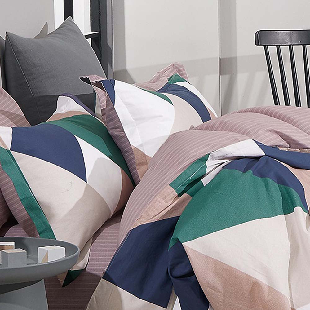 Ardor Finn Multi - Colorful King - Sized Bed Quilt Cover Set