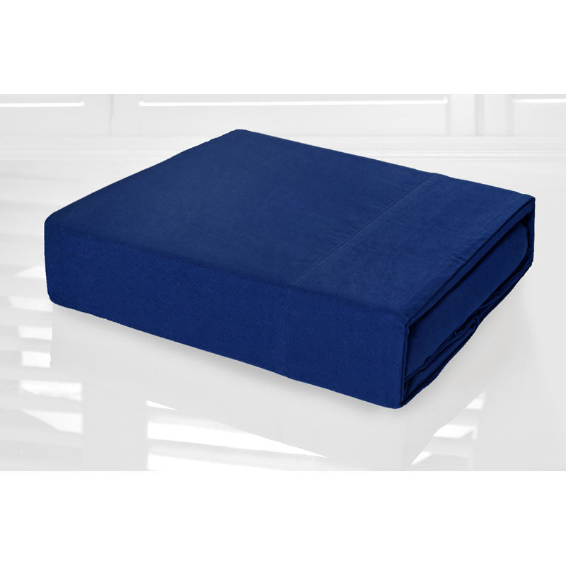 Single Bed Royal Blue 225TC Easy - Care Percale Sheet Set