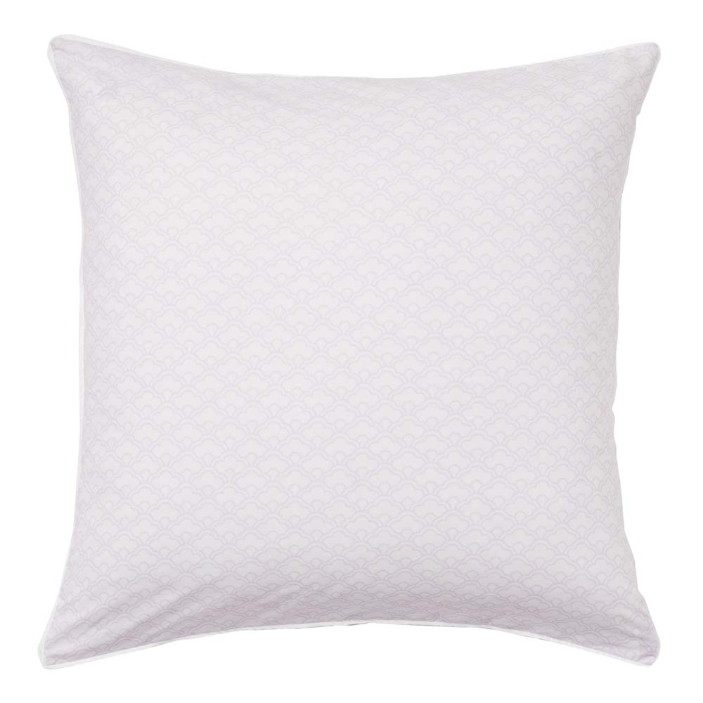 Exquisite Maggie Peach European-Style Pillowcase in White and Lilac