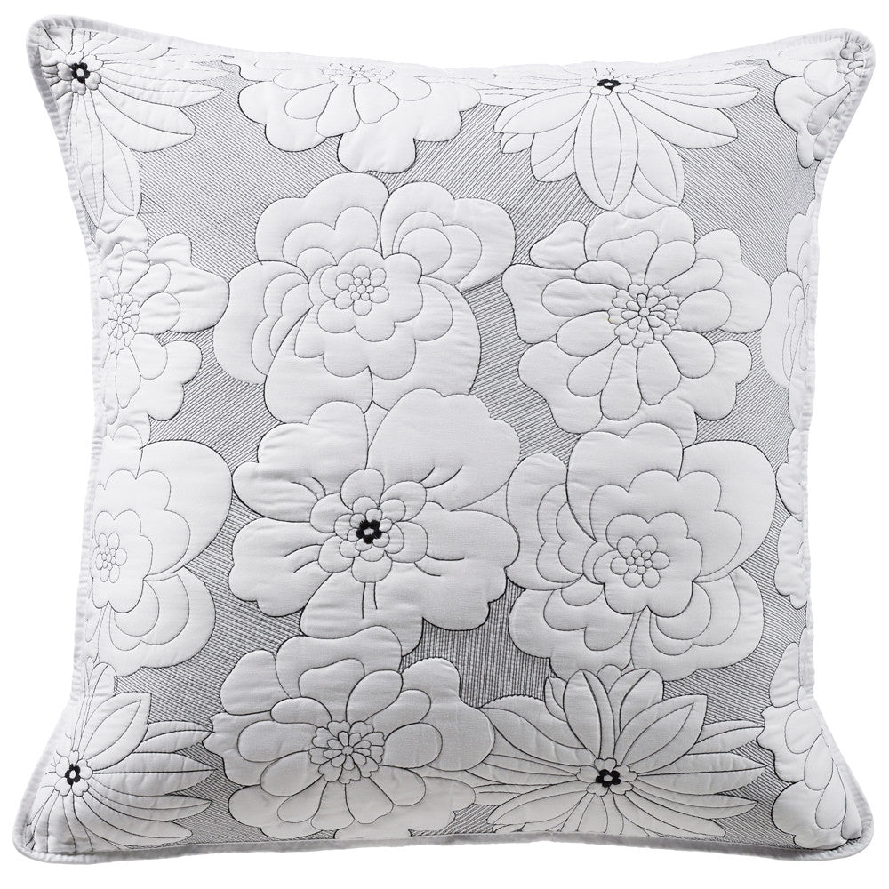 Exquisite Leona White European-Style Pillowcase for Bedroom Decoration