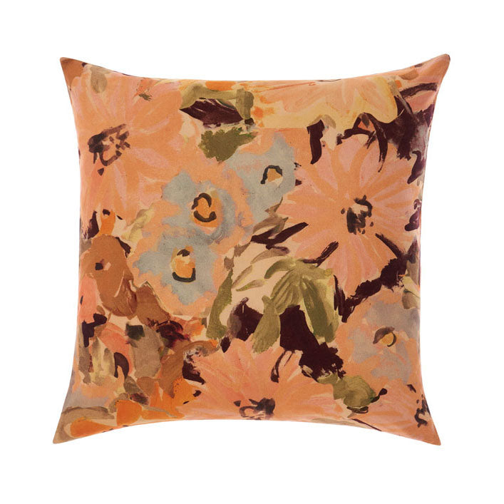 Fergie Vintage-Style Peony Printed Square Filled Decorative Cushion
