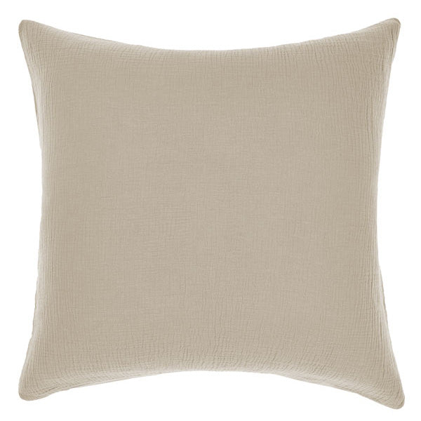 European Pillowcase with Elysian Pebble Design in Fine Cotton Voile