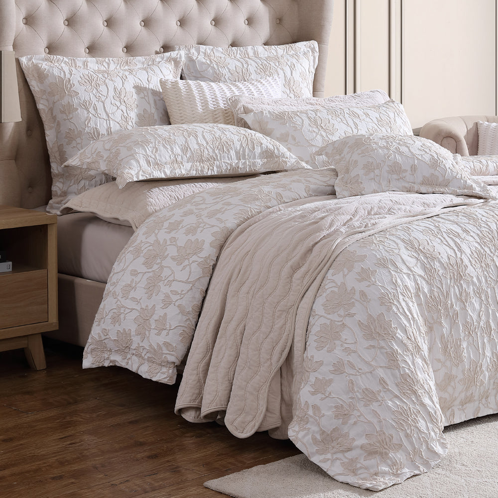 Super King Bloom Stone Soft and Elegant Quilt Cover Set