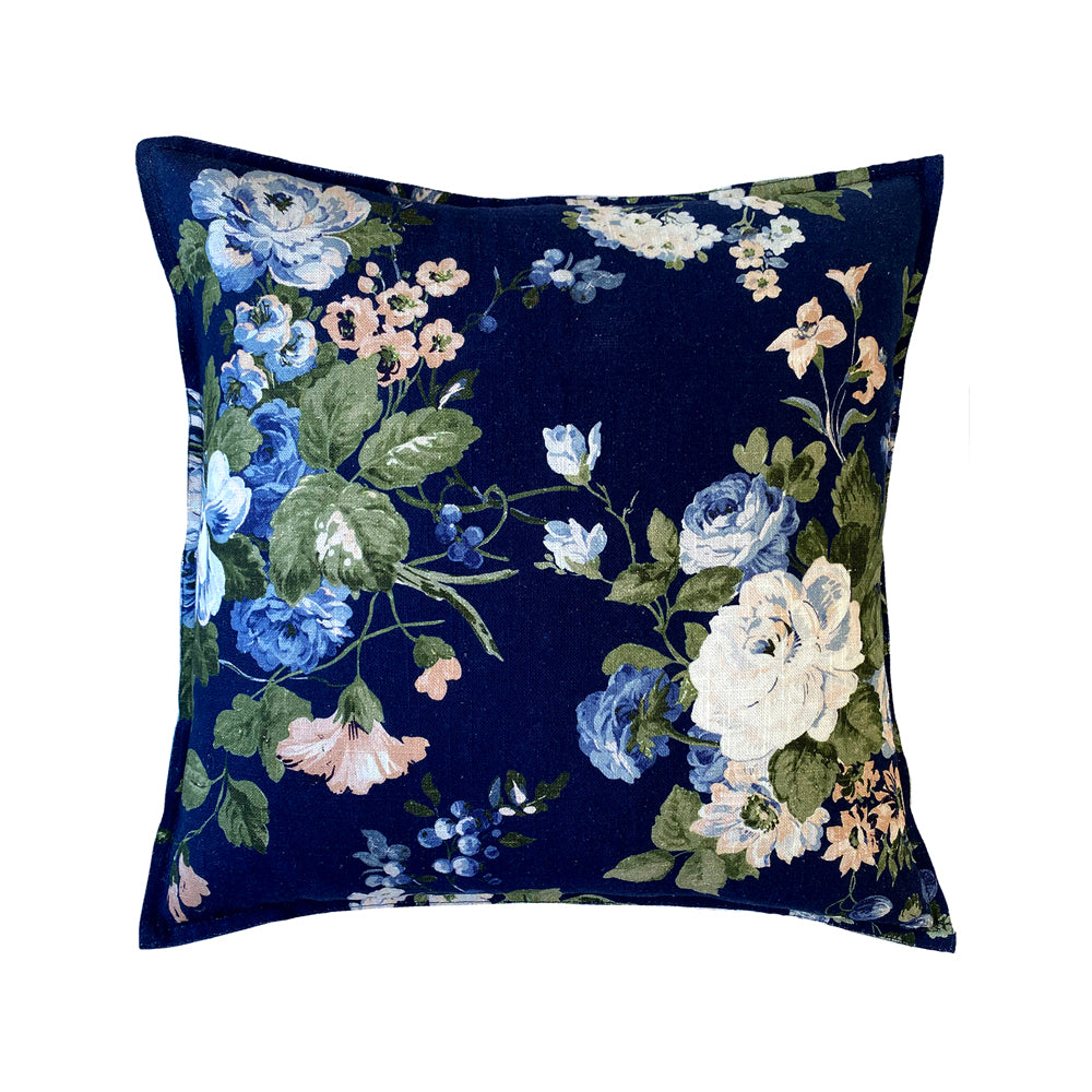 Laura Ashley's Rosemore Midnight Square Filled Decorative Cushion for a Classic Country Look