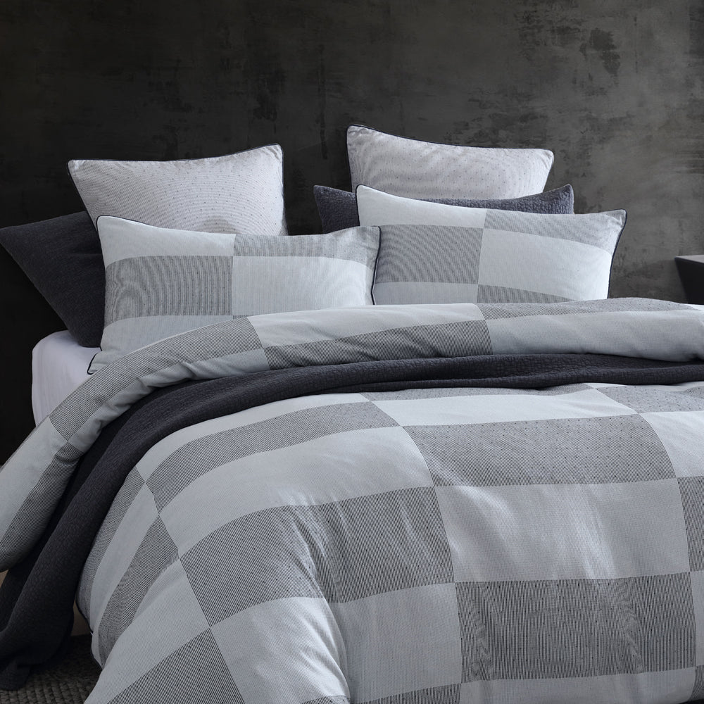 High - Quality Region Grey Quilt Cover Set for Queen - Sized Bed