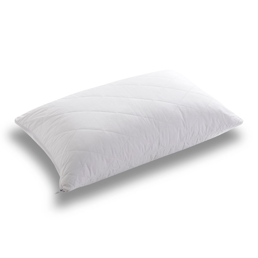 Ultra - Comfortable Quilted Standard Pillow Protector Made of Durable Cotton