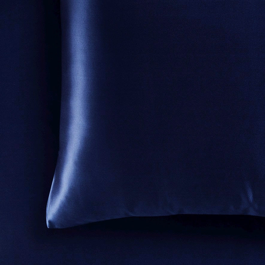 Luxurious Navy Satin King Single Bed Sheet Set