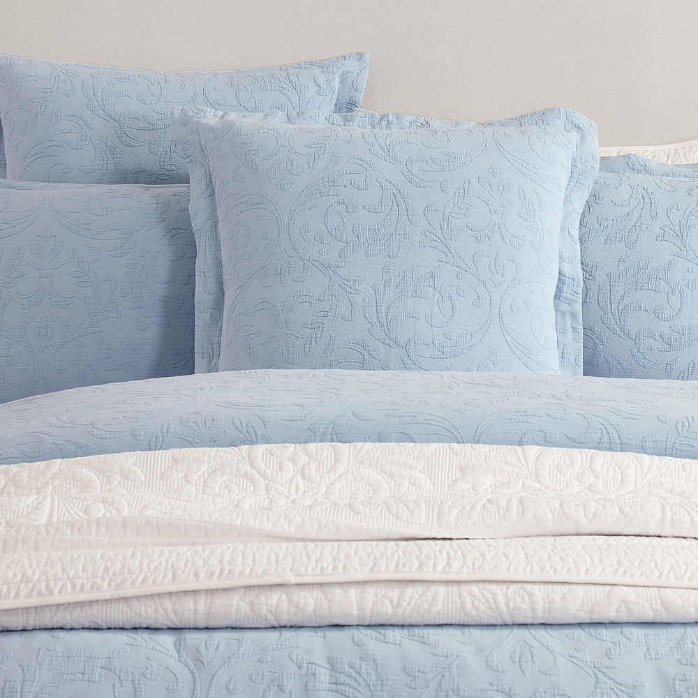 Super King Marbella Blue Luxury Quilt Cover Set