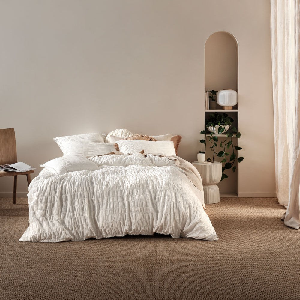 Single Bed Linen House Shrimpton White Quilt Cover Set for Vintage - Style Bedrooms
