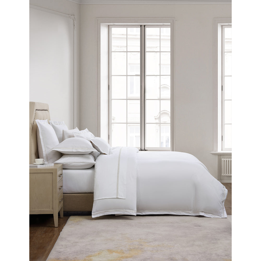 Luxurious Santiago Stone King - Size Quilt Cover Set for a Timeless Bed Look