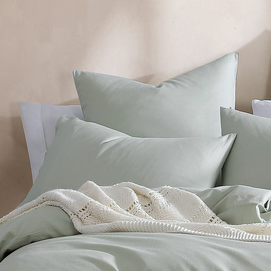 Exquisite Serene Celadon European-Style Pillowcase for Bedrooms