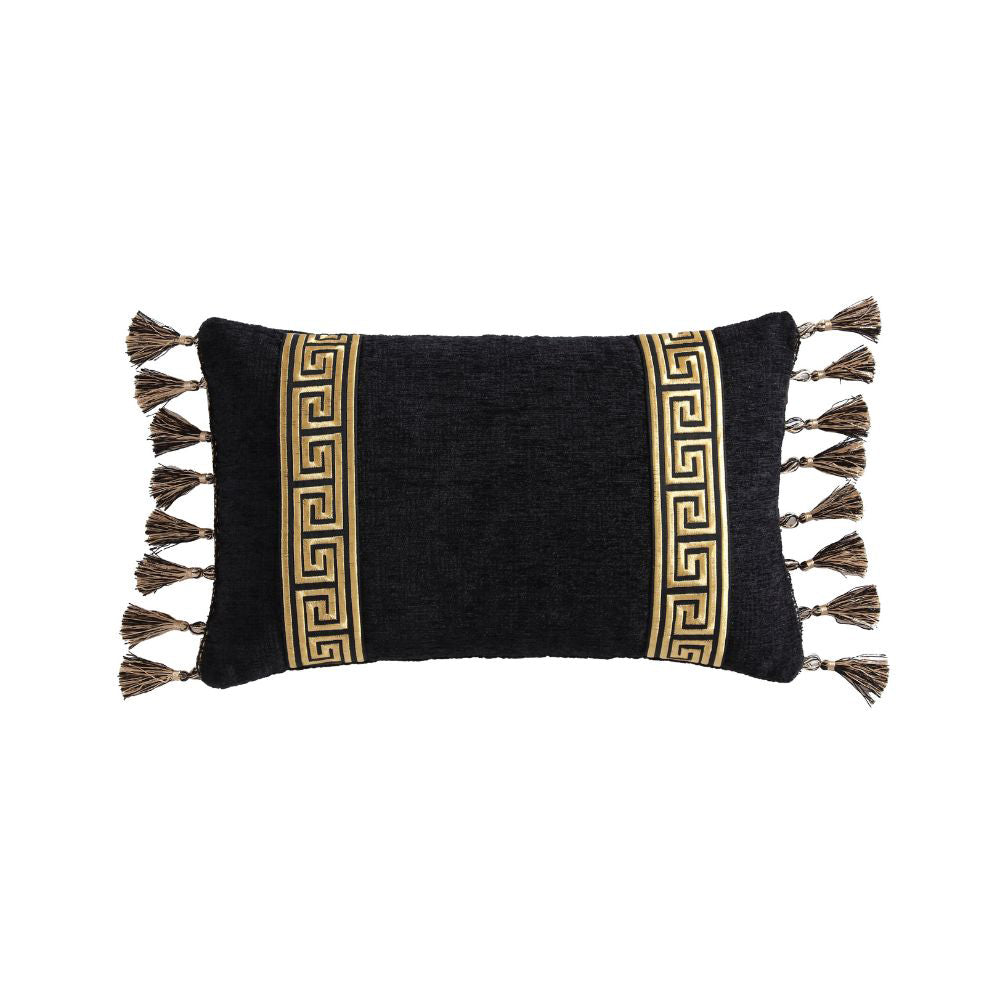 Olympia Black Luxury Breakfast Filled Decorative Cushion