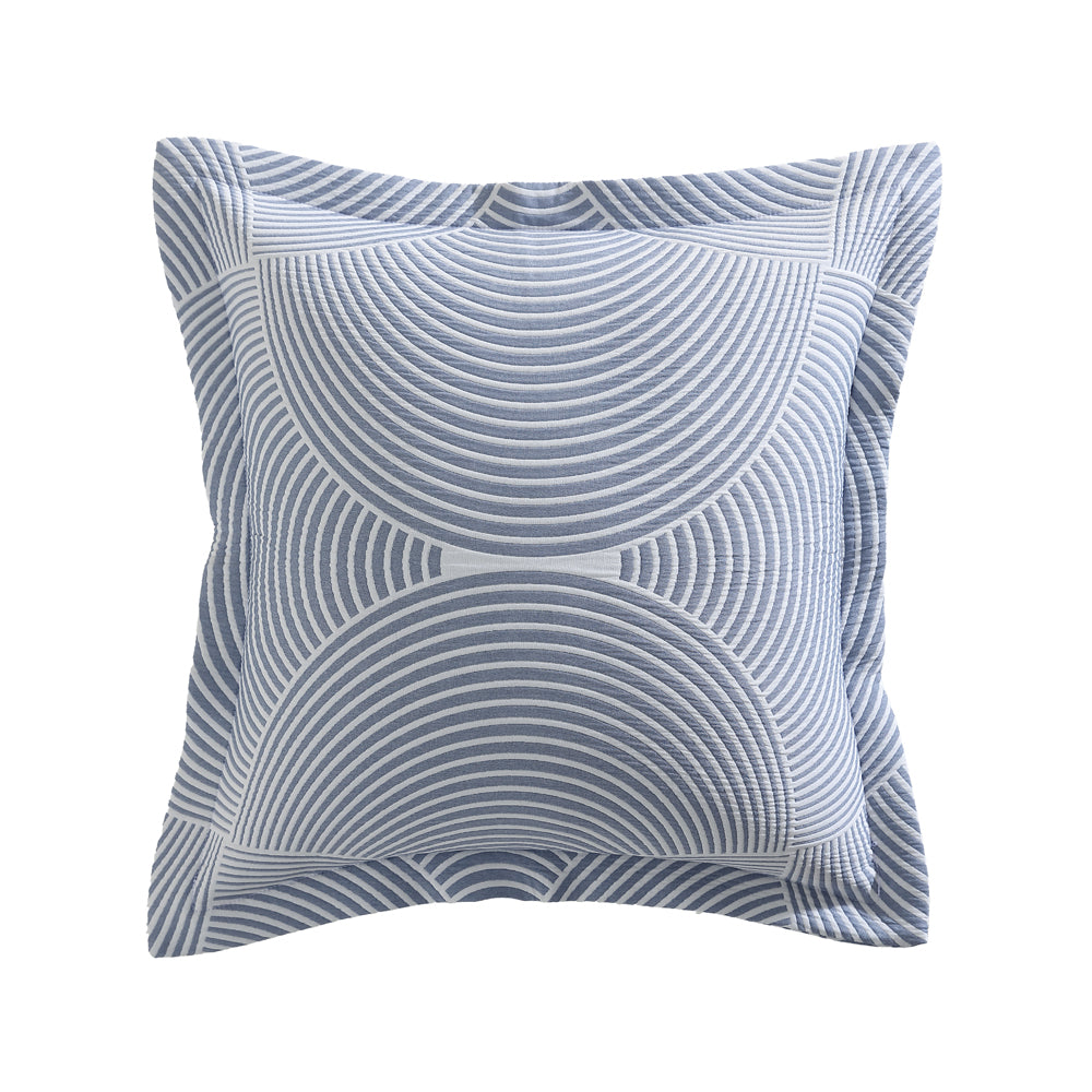 Platinum Logan and Mason Branded Arlo Slate-colored Square-shaped Filled Decorative Cushion