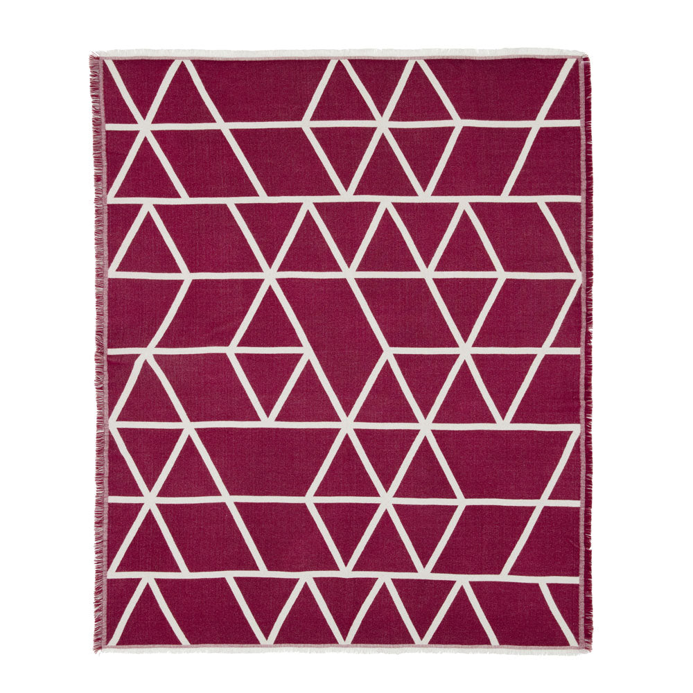 Exquisite KAS Room Jack Wine Two - Tone Contrast Throw