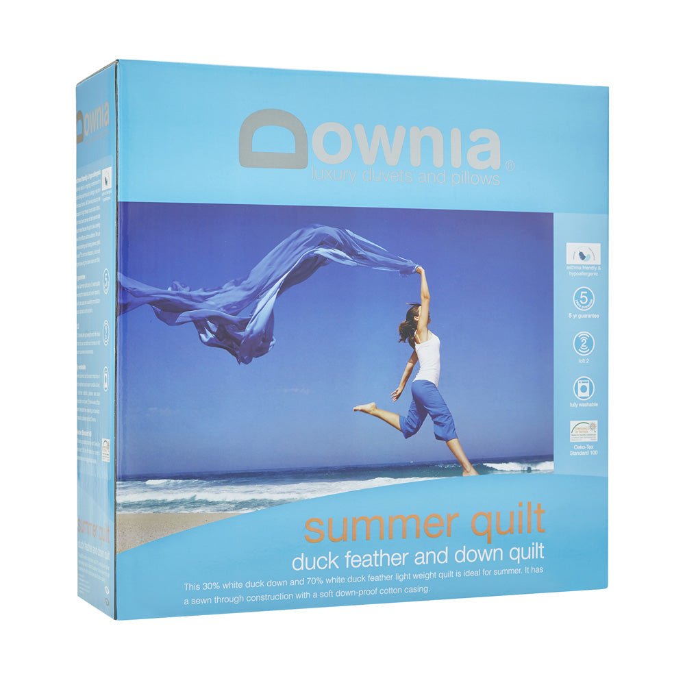 Super King Summer Down and Feather Quilt: Lightweight for Warm Nights