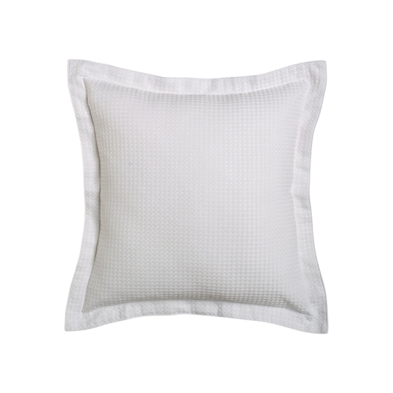 Platinum Logan and Mason's Elegant White Square Filled Ascot Cushion