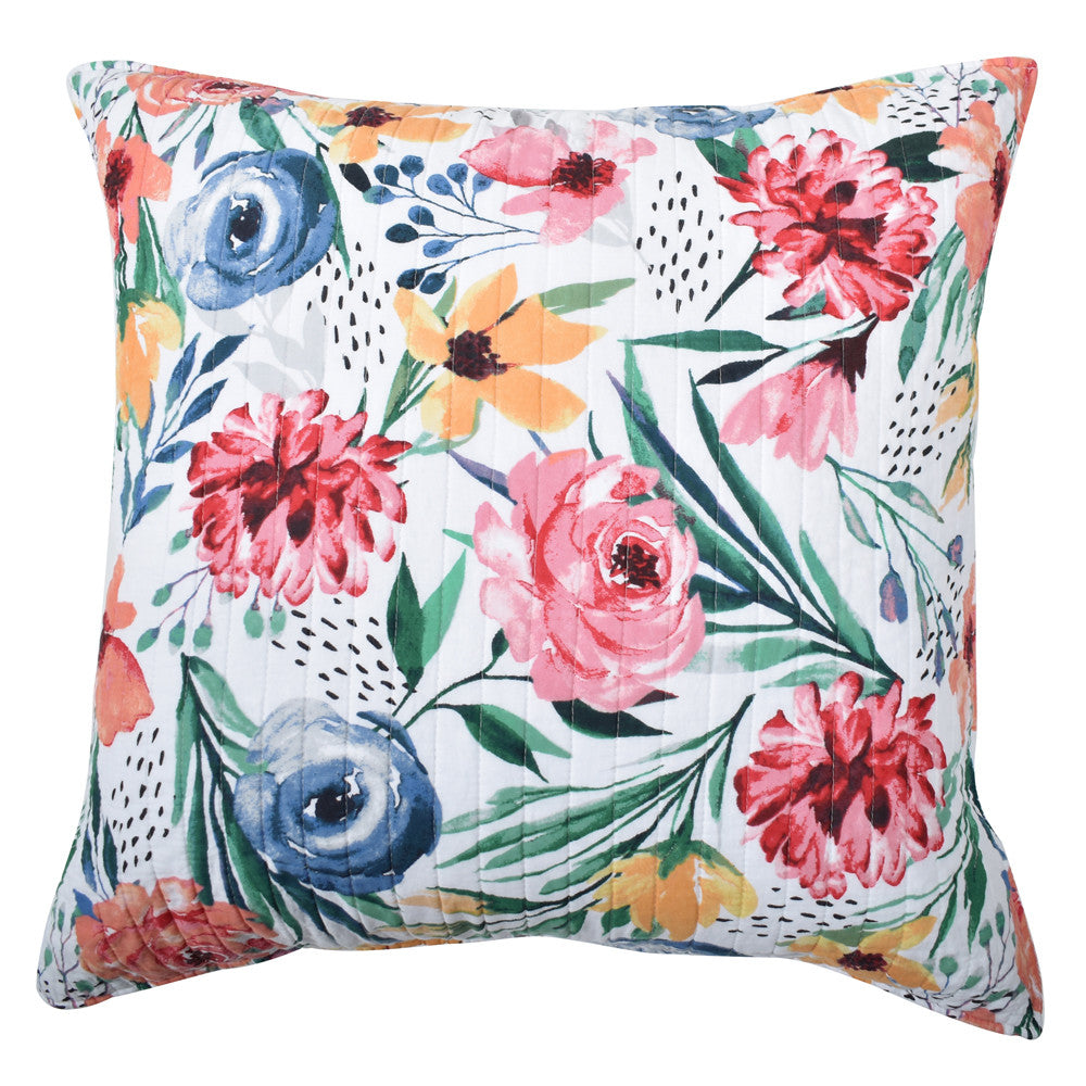 European-Style Blossoming Floral Pillowcase