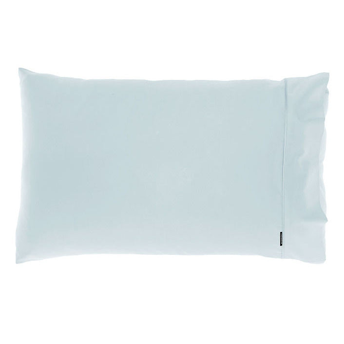 Linen House Augusta 100% Cotton 500 Thread Count Standard Pale Blue Pillowcase for Beds