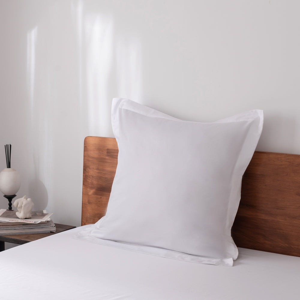 Luxurious 400 Thread Count 100% Cotton Casey European Pillowcase in White