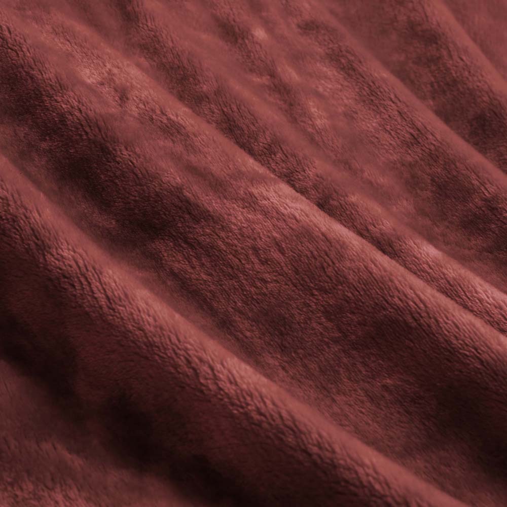 Lucia Super Soft and Cosy Plush Blanket in Jarrah Color for Double Bed