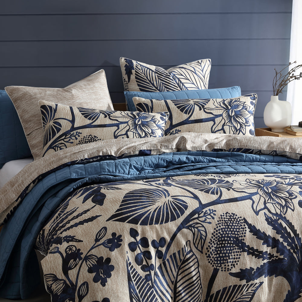 Logan and Mason King Size Kuranda Blue Quilt Cover Set