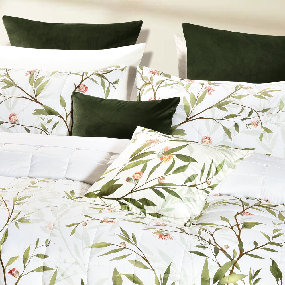 Filled Square Bianca Corymbia White Decorative Bedroom Cushion