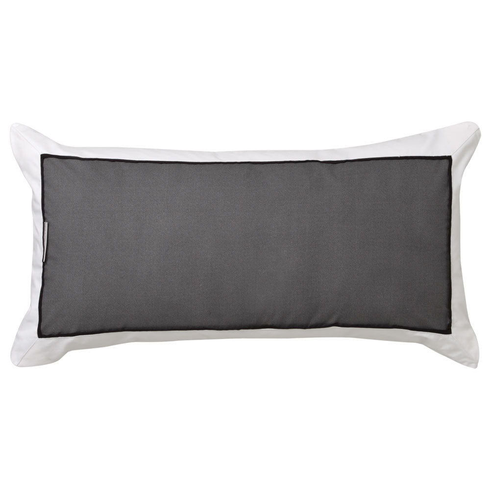 Long, Charcoal-Filled Essex Cushion with Elegant Design