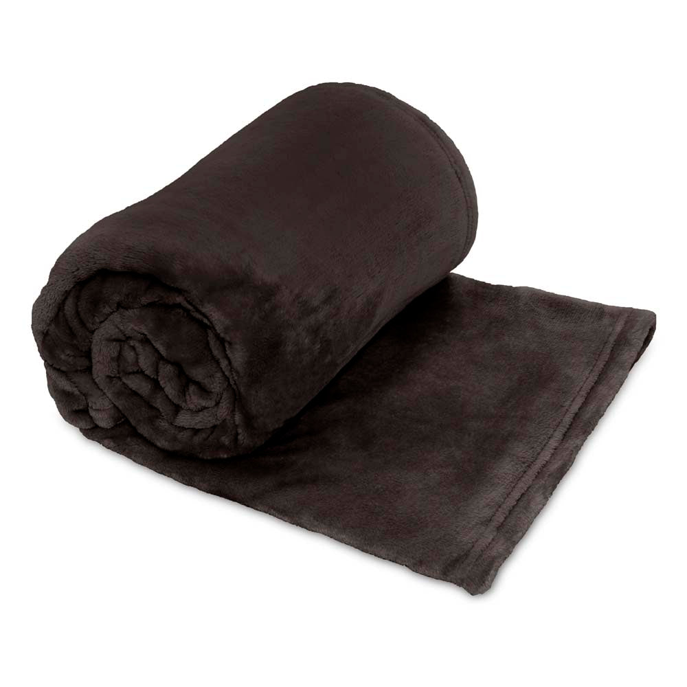 Lucia Super-Soft Charcoal Plush Throw for Winter