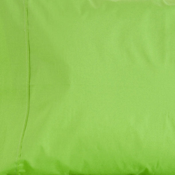 La Via 100% Pure Cotton 400 Thread Count Lime Colored Standard Pillowcase Set of 2 for a Luxurious Sleep