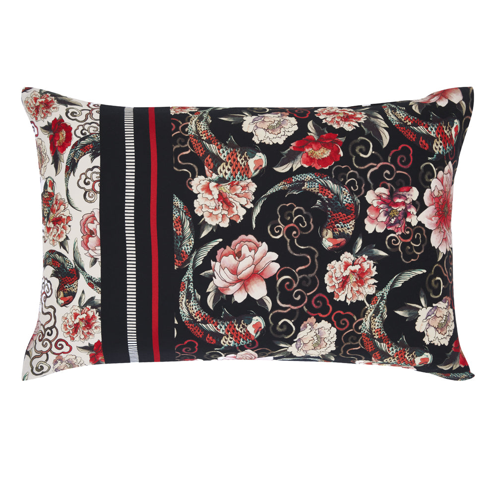 Exquisite Shanghai Nights Black King - Sized Quilt Cover Set
