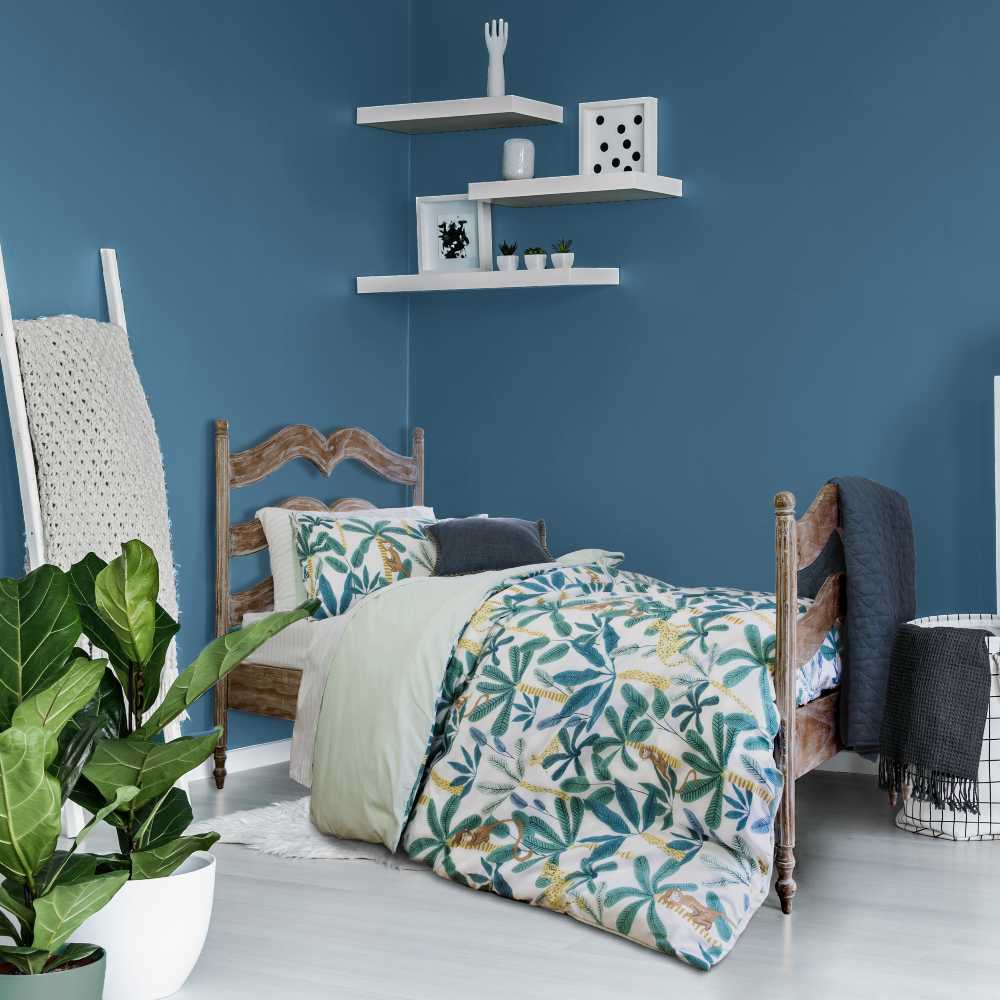 Double Bed Jelly Bean Kids Reversible Wild Chambray Quilt Cover Set