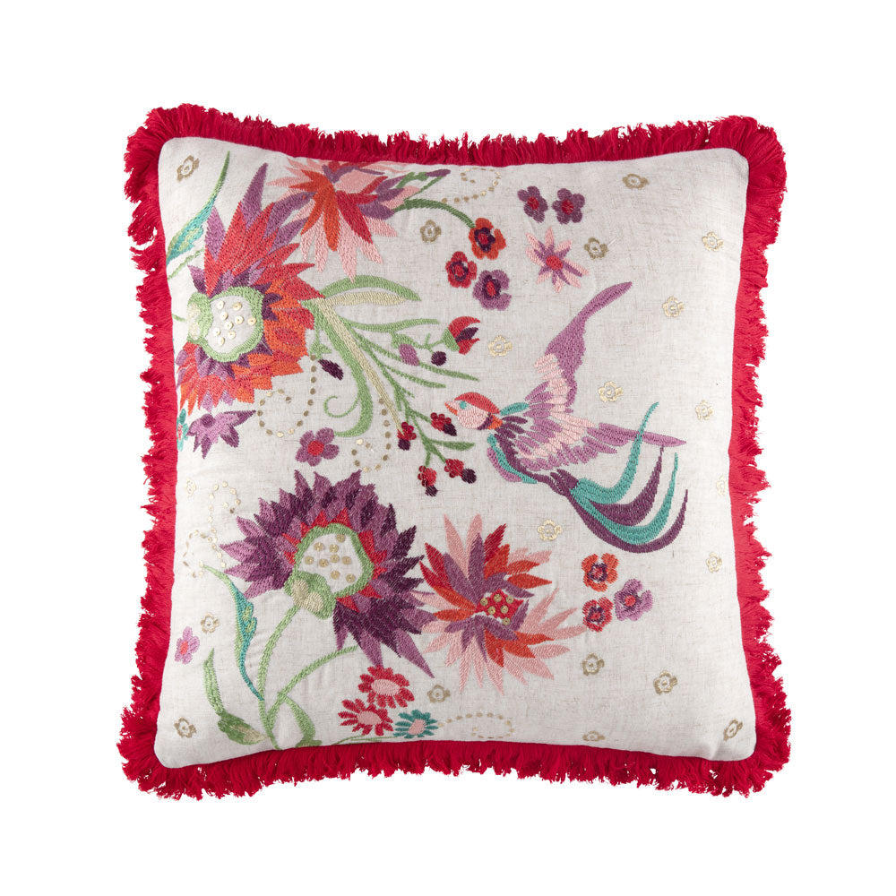 KAS Milly Multi-Colored Square Decorative Filled Cushion for Home Decoration