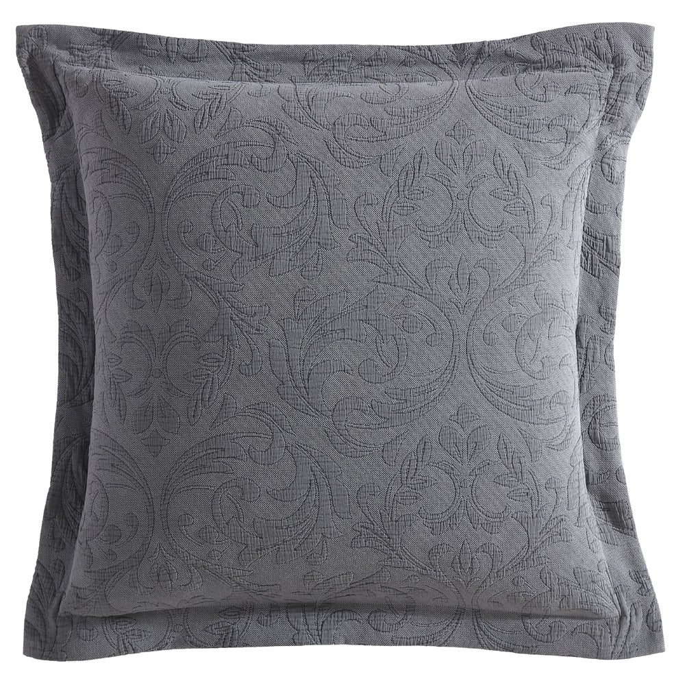 European-style Luxury Marbella Charcoal Pillowcase for Bedrooms