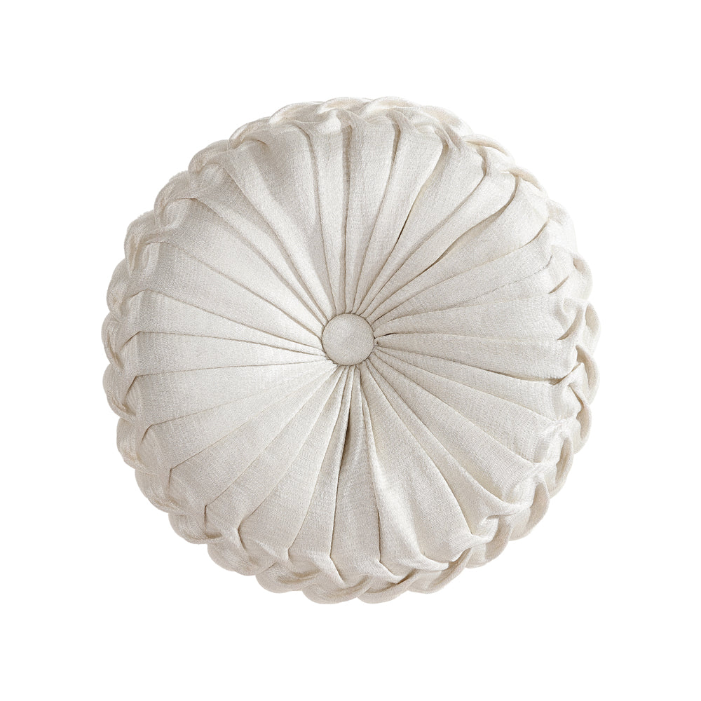 Luxurious Octavia Round Champagne Filled Decorative Cushion