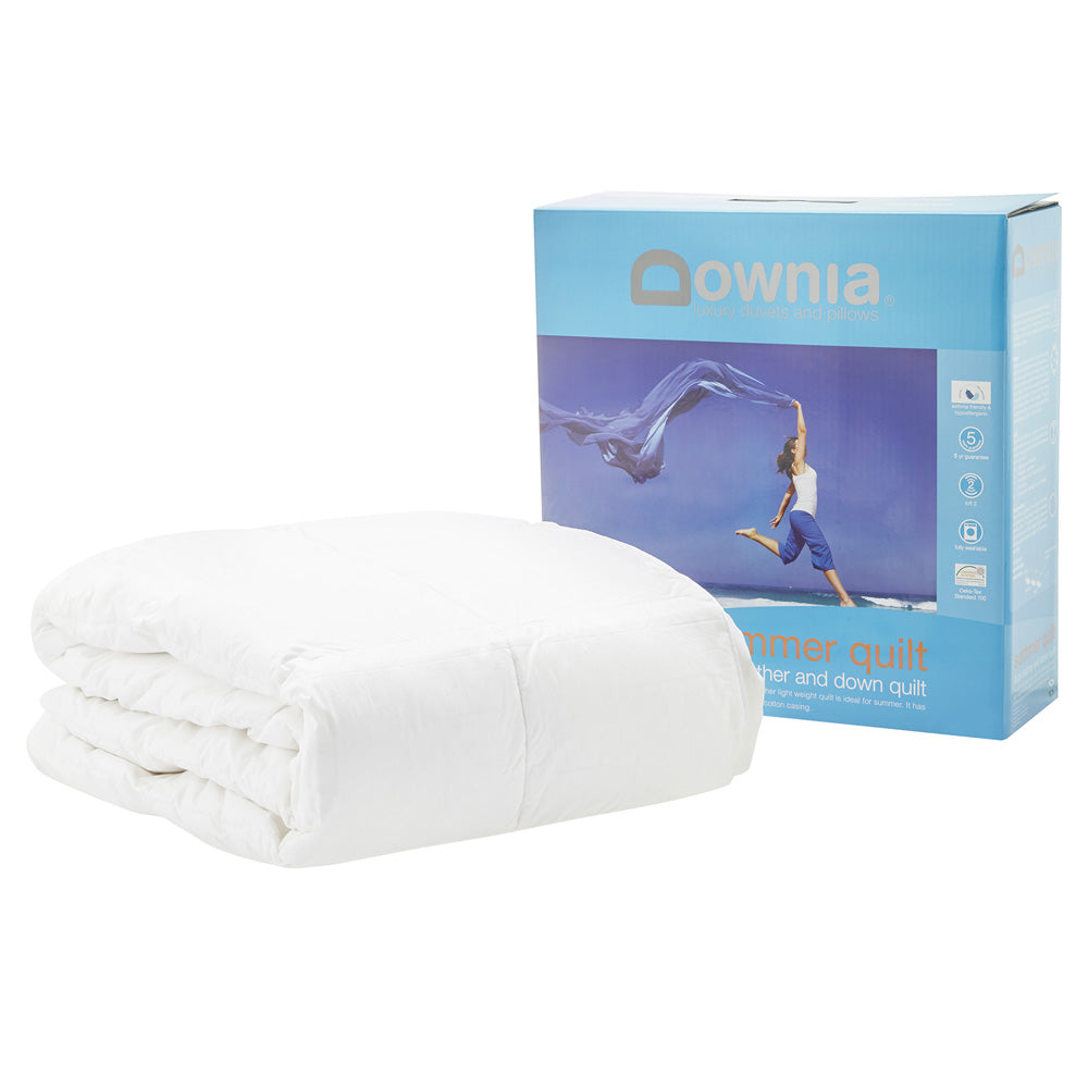 Super King Summer Down and Feather Quilt: Lightweight for Warm Nights