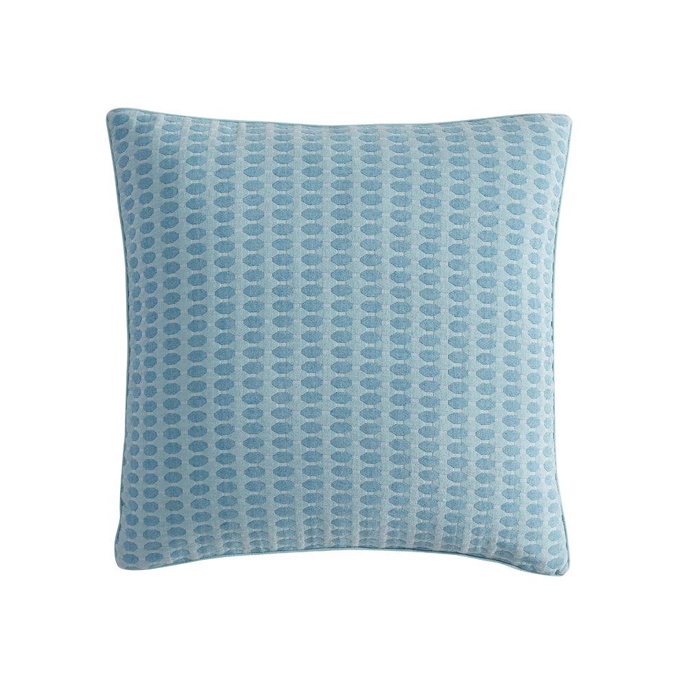 Frankie Turquoise Filled Square Cushion with Natural Texture