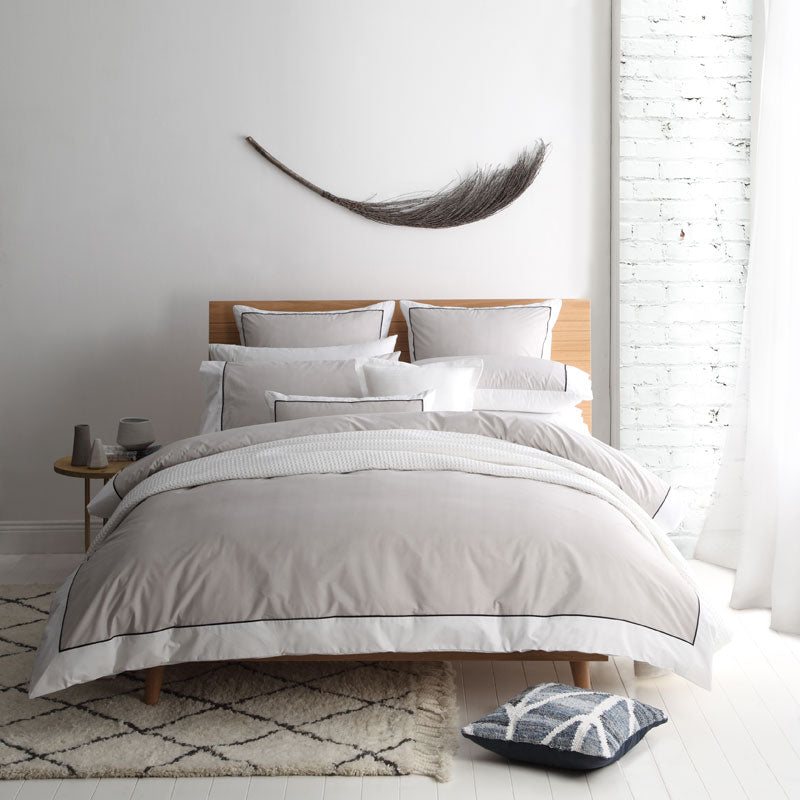 Double Bed Essex Stone Quilt Cover Set - Ideal Bedding for Your Bedroom
